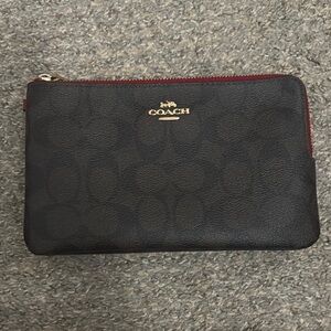 Coach Black and Red Wristlet
